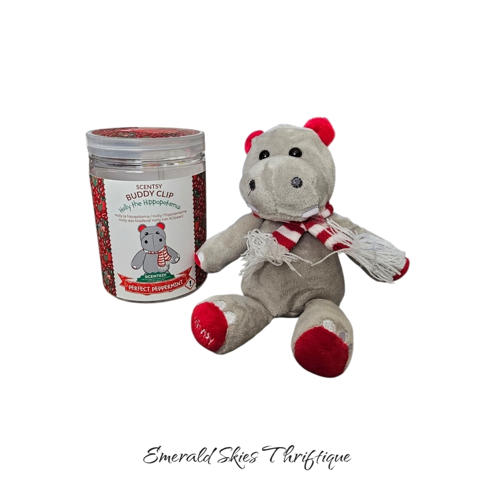 NEW! Scentsy Buddy Clip: Holly The Hippopotamus - Perfect Peppermint Scented